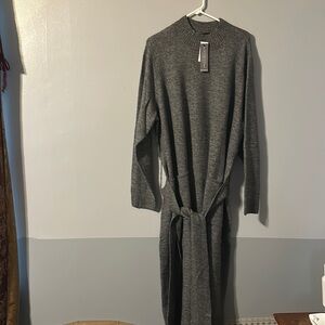 Lane Bryant 22/24 Gray Long Sleeve Dress NWT